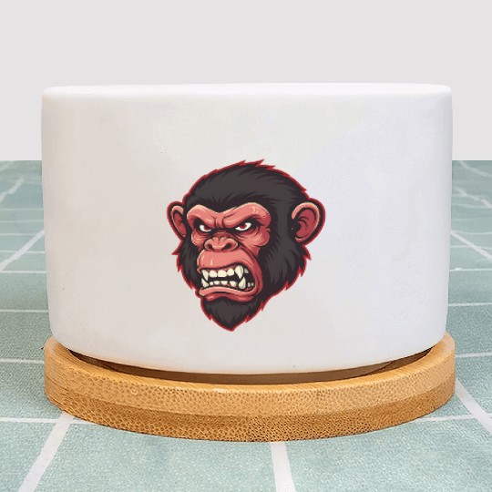 Angry Monkey Mascot Plant Pots