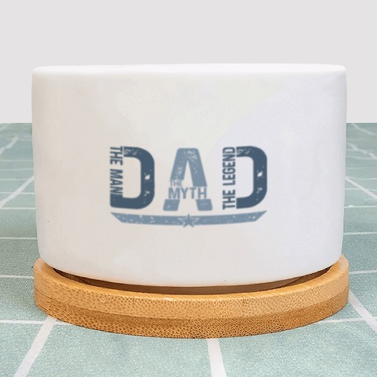 Dad The Man Myth Legend Vintage Style Plant Pots