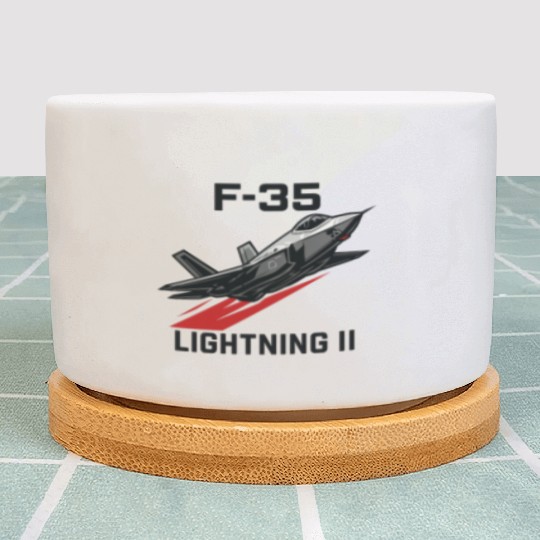 F-35 Lightning II Stealth Fighter Jet Art Plant Pots