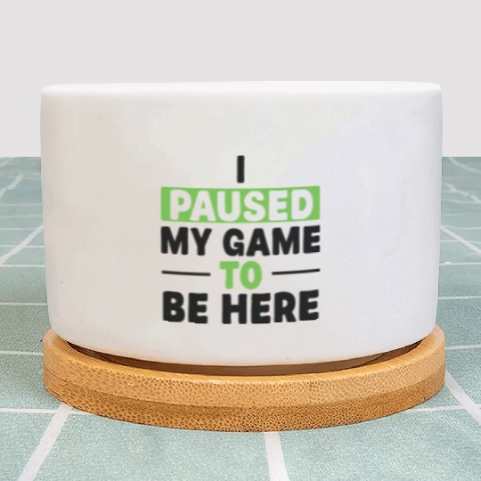 I Paused My Game To Be Here Plant Pots