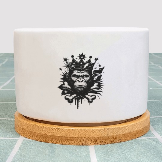 Majestic Gorilla with Crown Plant Pots