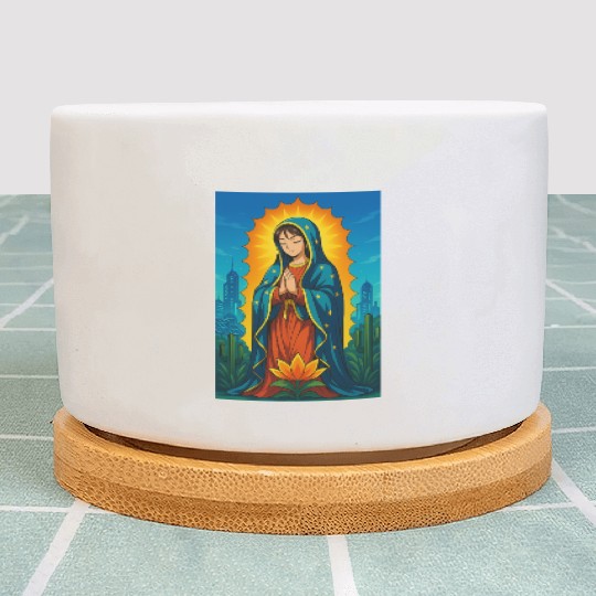 GUADALUPE VIRGEN ANIME STYLE Plant Pots