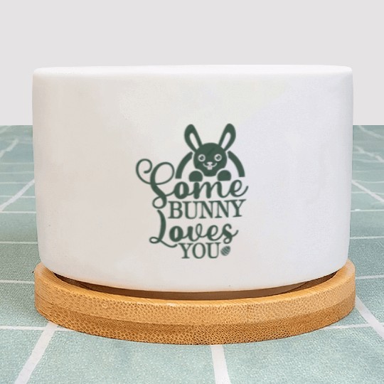 Bunny Loves You Sweet Playful Design Plant Pots