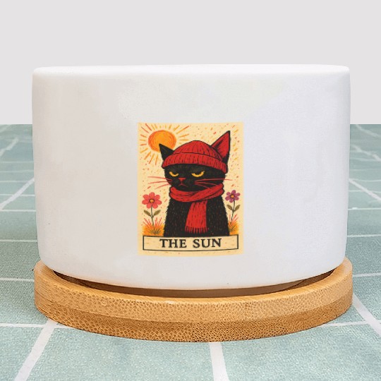 Grumpy Cat Tarot Card The Sun Plant Pots