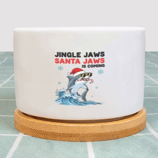 Jingle Jaws – Santa Jaws Is Coming to Town Plant Pots