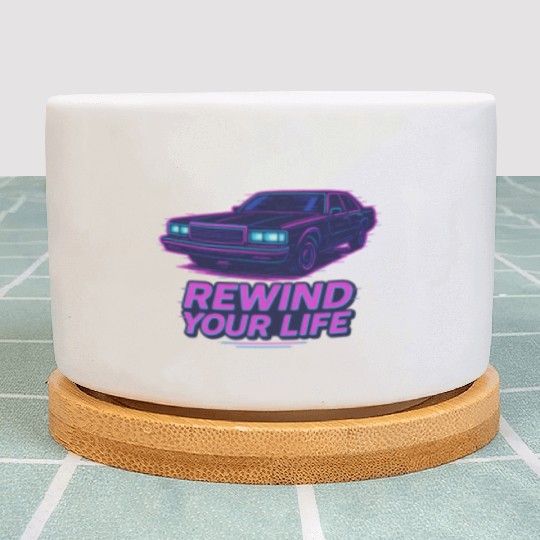 Rewind Your Life – Synthwave Car Aesthetic Plant Pots