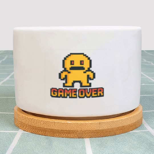 Retro Pixel Game Over – 8-Bit Character Design Plant Pots
