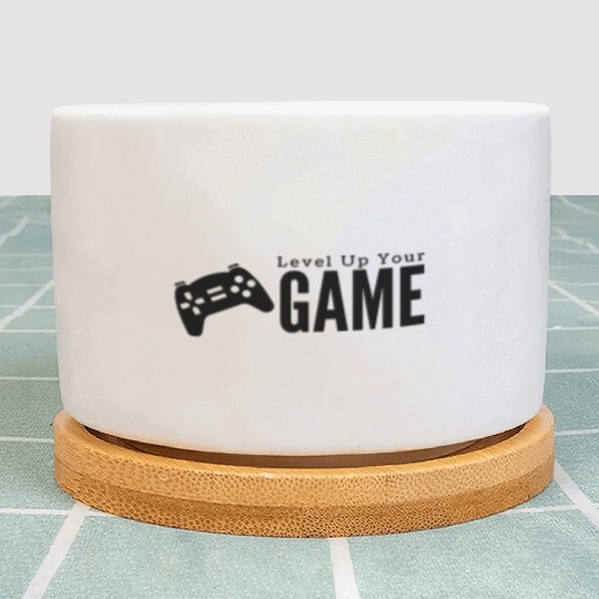 "Level Up Your Game" – Motivational Design Plant Pots