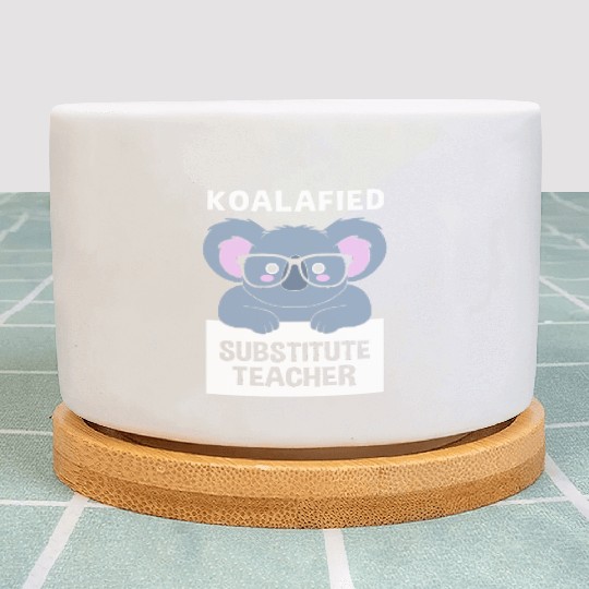 Substitute Teacher Koala School Teaching Plant Pots