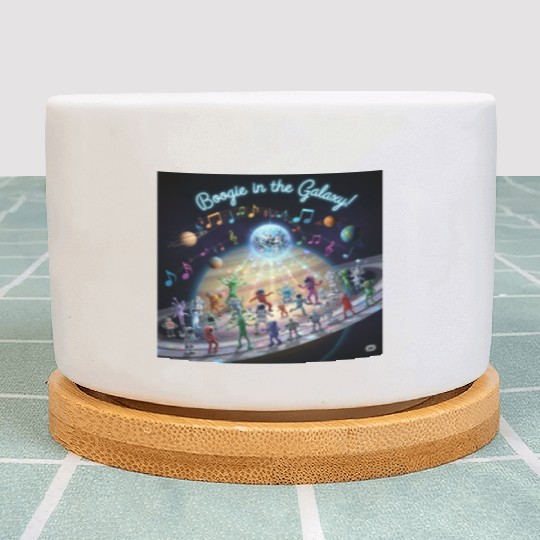 Galactic Boogie Dancing Alien Robots Plant Pots