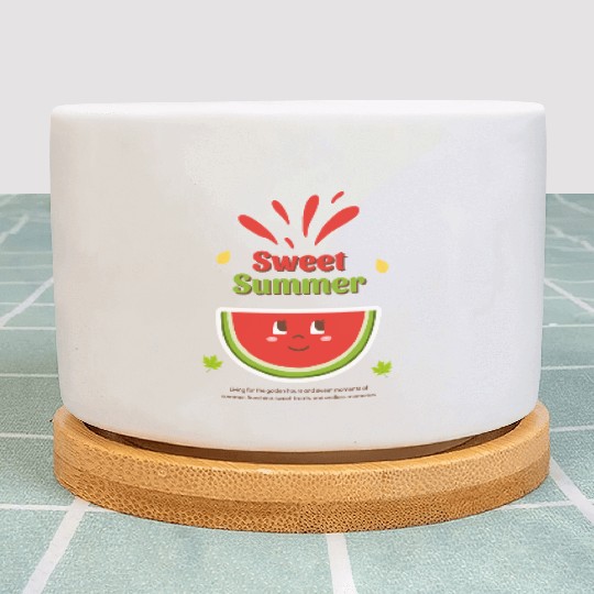 Cute Watermelon Summer Joy Design Plant Pots