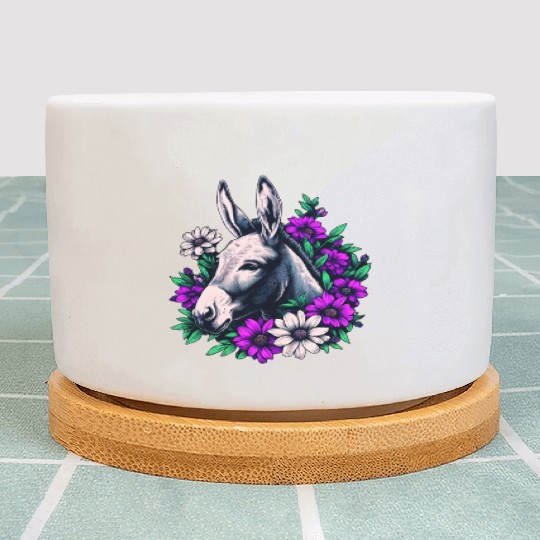Floral Donkey Plant Pots
