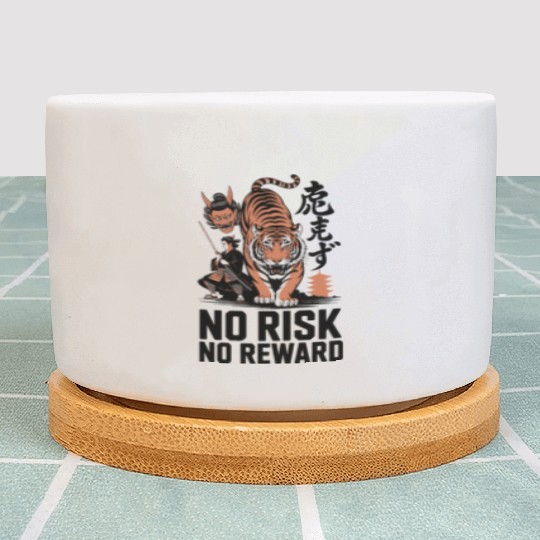 Samurai and Tiger no risk no reward Plant Pots