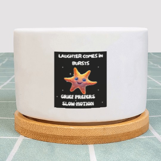 Whimsical Starfish with Playful Quotes Plant Pots