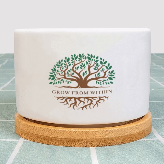 Inner Growth Tree Motif Plant Pots