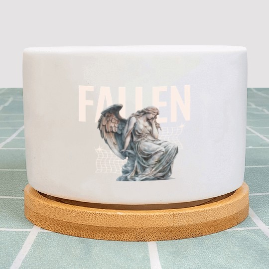 Reflective Angel Sculpture Design Plant Pots