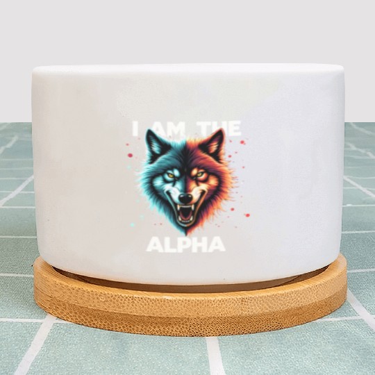 I Am The Alpha Wolf Plant Pots