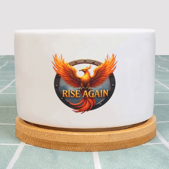 Phoenix Rising Empowerment Design Plant Pots