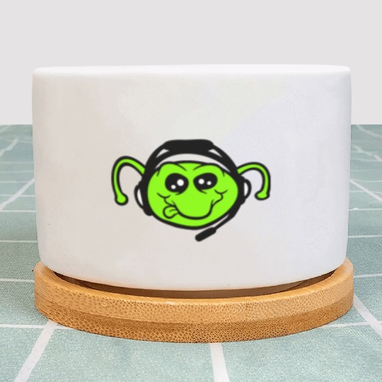 Caterpillar Gamer headset Nerd Alien headphones Plant Pots