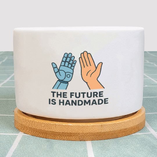 The Future Is Handmade – Human & Robot High Five T Plant Pots