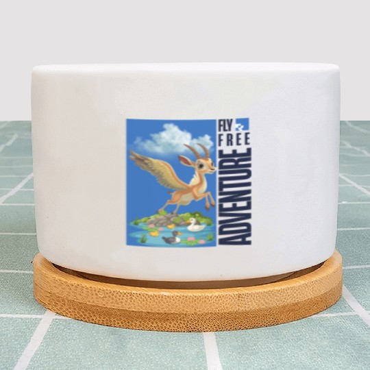 Flying Mythical Waterfowl with Adventure Theme Plant Pots