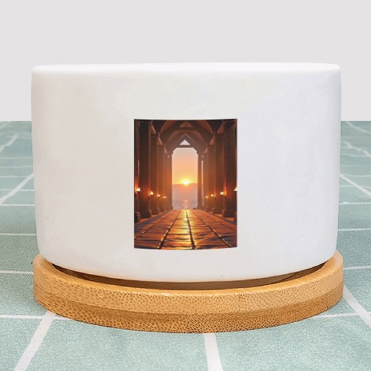 Hall of Embers Twilight over the Fjord Plant Pots