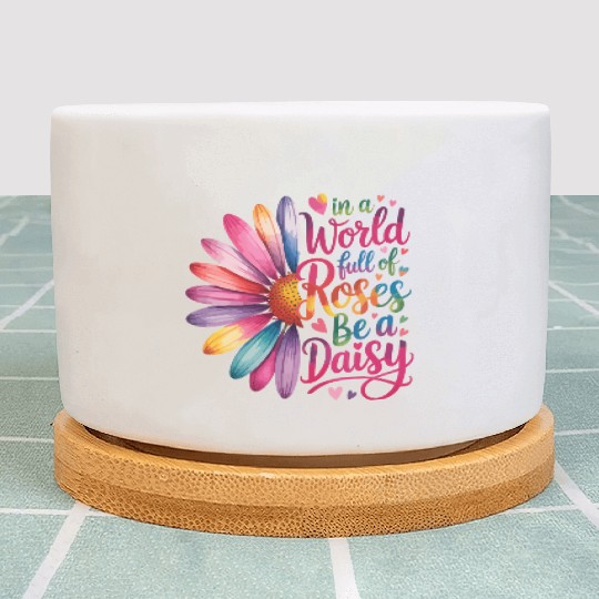 Be a Daisy in a World Full Quote Plant Pots