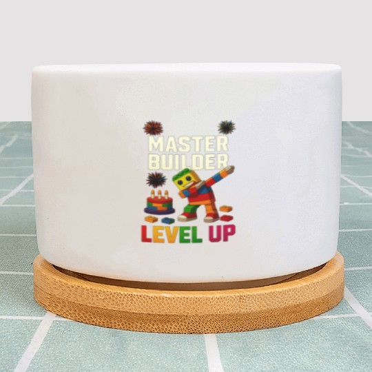 Master Builder Level Up Birthday Kids Party Plant Pots