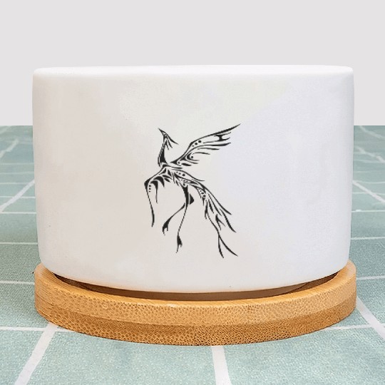 Crane / Phoenix T Tattoo Plant Pots