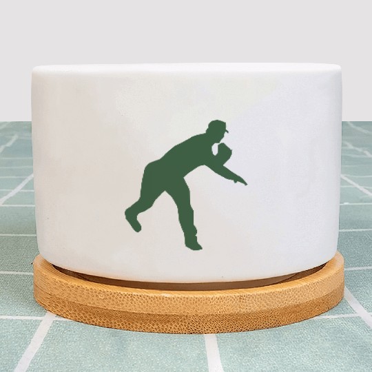 Baseball pitcher throwing a pitch Plant Pots