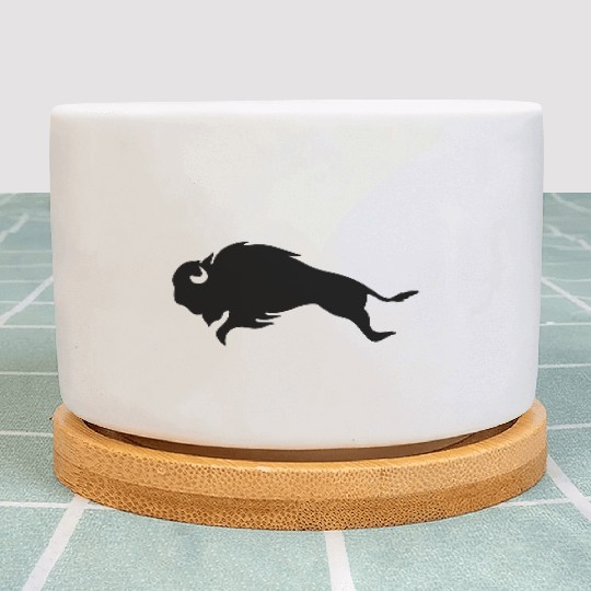 AMERICAN BISON, WISENT, BUFFALO RUNNING Plant Pots