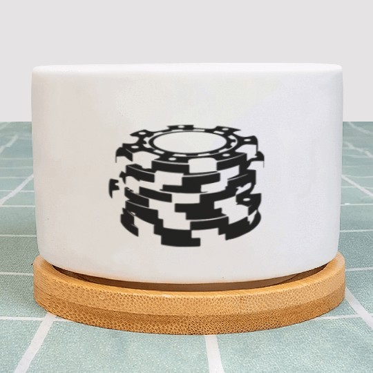 Poker Chips Plant Pots
