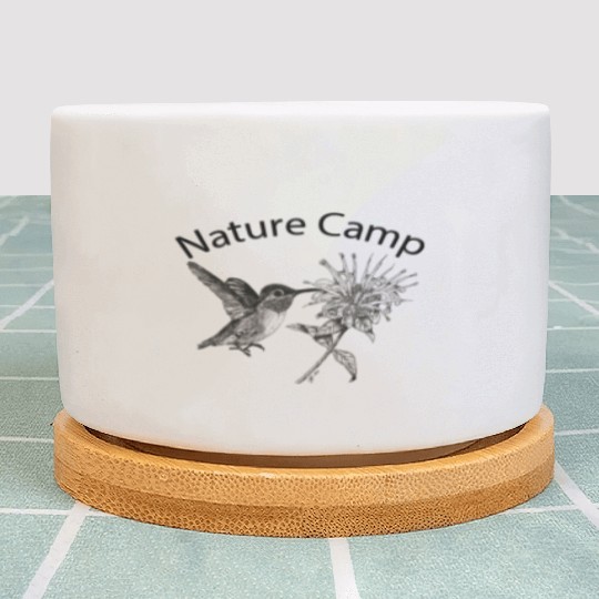Nature Camp Hummingbird and Bergamot Plant Pots