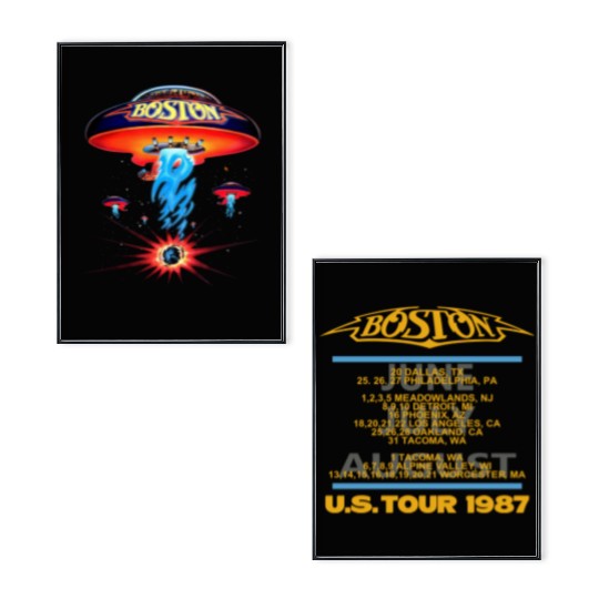 Boston Rock Band Concert Tour 1987 Poster Set, Boston Tour Poster Set, Boston Rock Band Lover