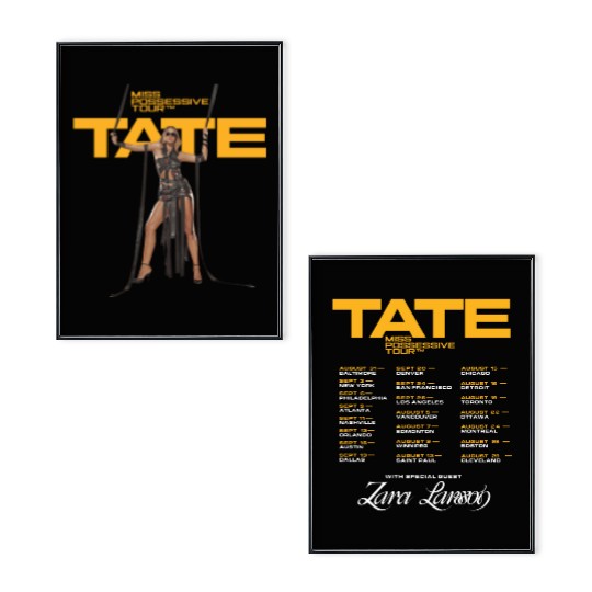 Tate McRae Miss Possessive World Tour 2025 Zipper Poster Set