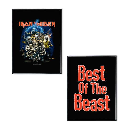 2003 Iron Maiden Best of the Beast double sided graphic Poster Set Rock Heavy Metal
