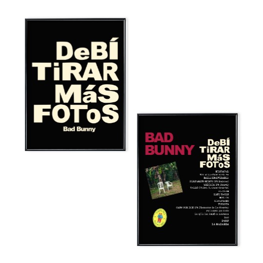 Bad Bunny Debi Tirar Mas Fotos Poster Set, Bad Bunny Poster Set
