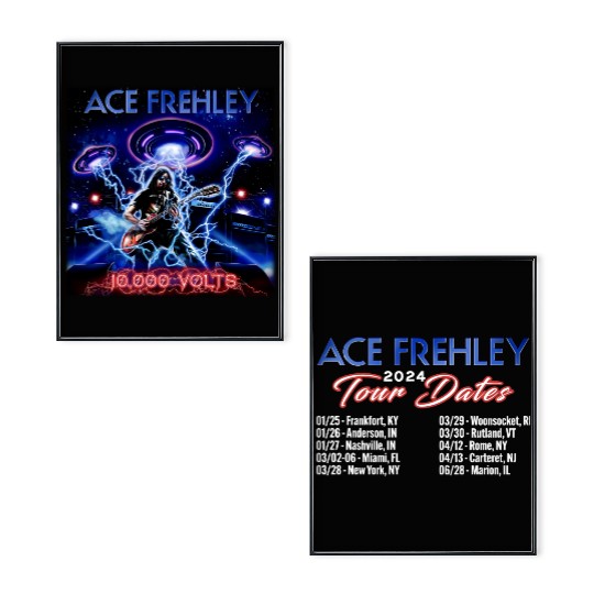 Ace Frehleys 2024 Tour Poster Set, Ace Frehley Fan Poster Set, Ace Frehley 2024 Concert Poster Set