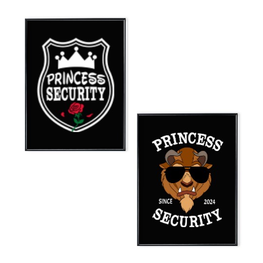 Daddy Est Year Disney Princess Security Two Sided Poster Set, Beauty And The Beast Poster Set