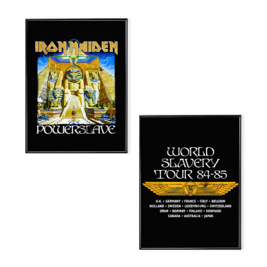 Iron Maiden Powerslave World Slavery Tour Poster Set Double Sided