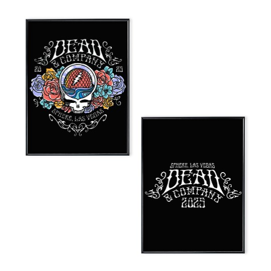 Discover Dead And Company Sphere Las Vegas 2025 Tour Poster Set Brown Unisex 2 side VN5896