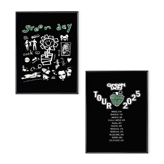 Green Day Tour 2025 Poster Set