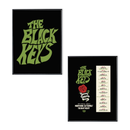 The Black Keys No Rain No Flowers Tour 2025 Poster Set, The Black Keys 2025