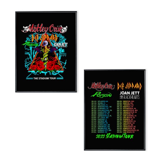 The Stadium Tour Motley Crue Def Leppard Poison Joan Jett & The Blackhearts Poster Set