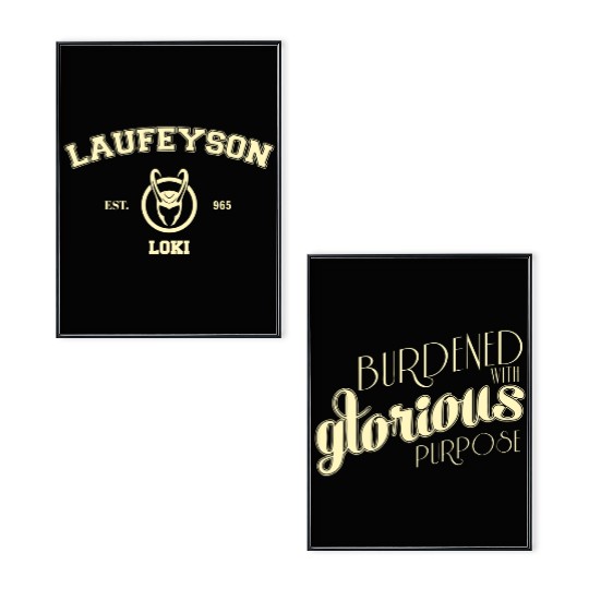 Loki Laufeyson 925 AD, God Of Mischief, Marvel Loki TV Series Tom Hiddleston Fans Double Sided Poster Set