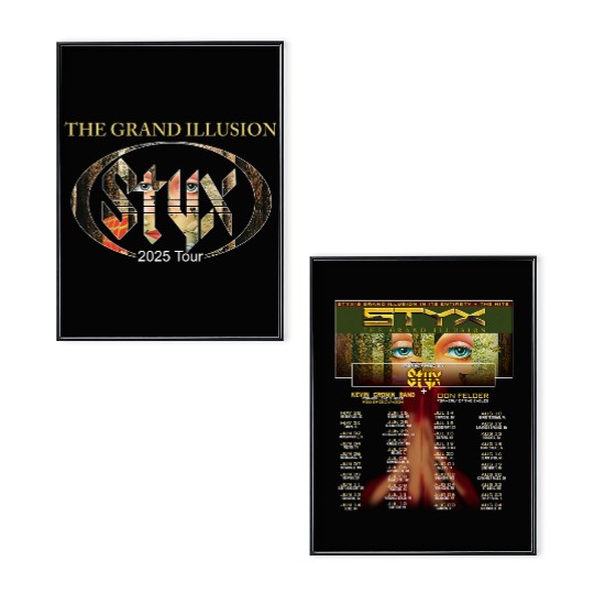 Styxs 2025 Concert Poster Set, Styxs Band The Grand Illusion Tour 2025 Poster Set, Styxs Fan Poster Set, Styxs Band Merch, Styxs Poster Set, Styxs & Kevin Cronin Tour
