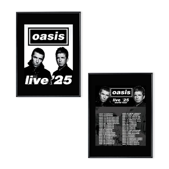 Oasis - World Tour 2025 Two Sided Poster Set