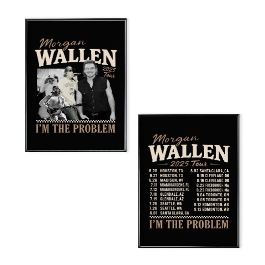Wallen Western Poster Set, Im The Problem Tour 2025 Poster Set, Country Music Morgan Poster Set, Wallen Poster Set, Wallen Concert Poster Set, Western Poster Set