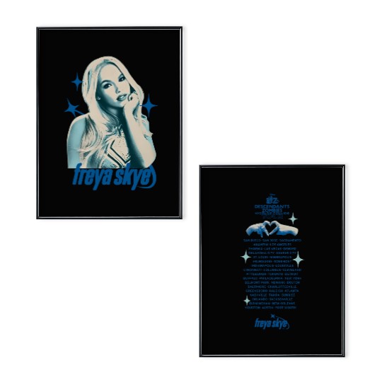 Descendants & Zombies Worlds Collide Tour 2025 Freya Skye Poster Set