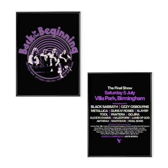 Black Sabbath Ozzy Osbourne Back To The Beginning Event Lineup Poster Set